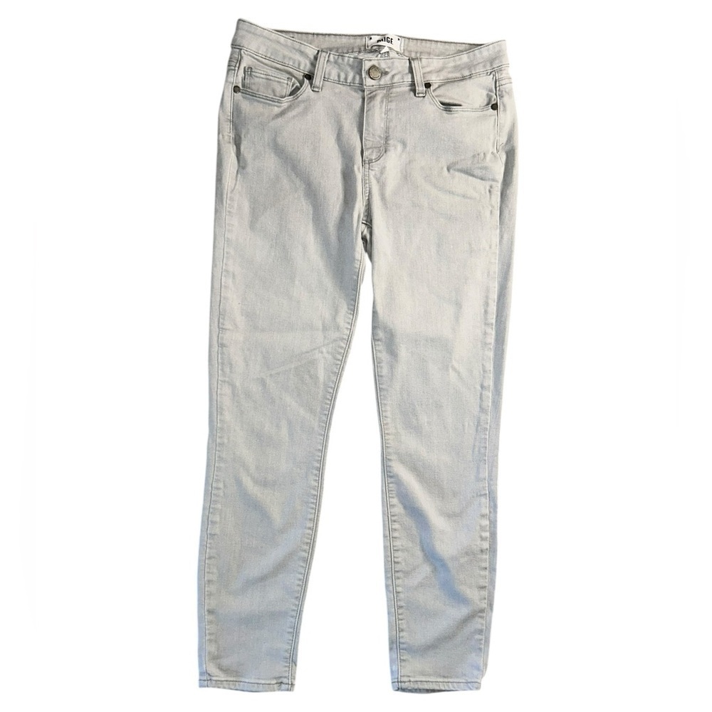 PAIGE Verdugo Crop Wisp Gray Ankle Skinny Jeans Women’s Size 31 Preppy Boho